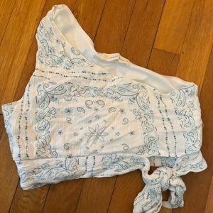 Ocean Drive Off the Shoulder Cropped Tank